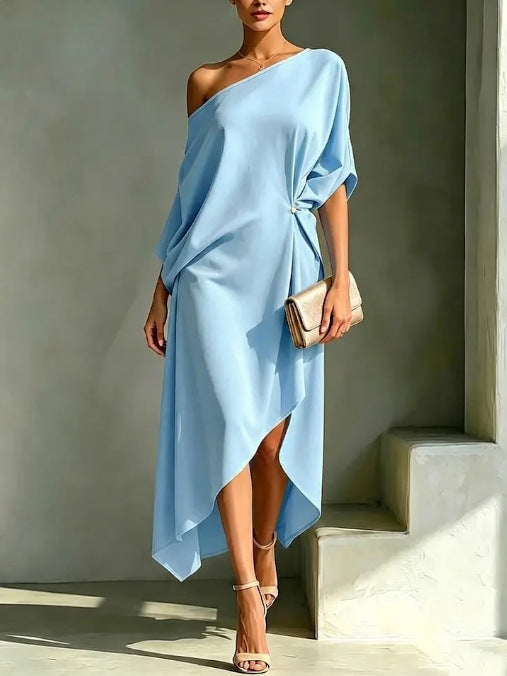 Mónica– Elegante vestido asimétrico