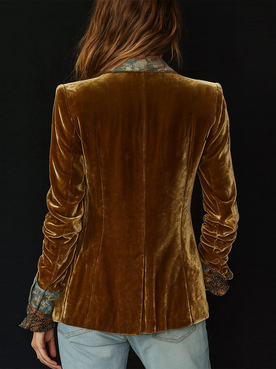 Alicia | Blazer vintage con estampado floral y patchwork