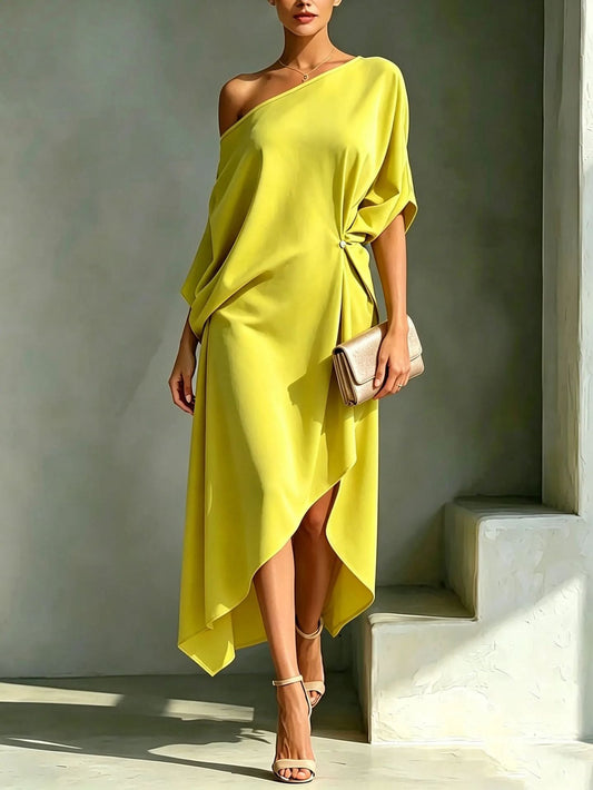 Mónica– Elegante vestido asimétrico