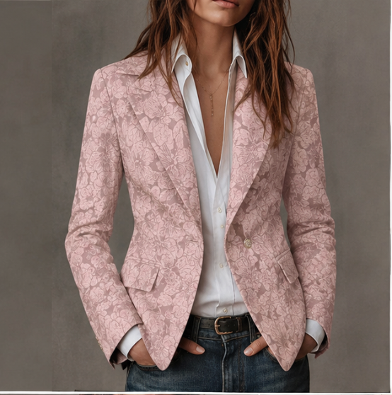 Vega | Blazer ajustado de jacquard de cachemir