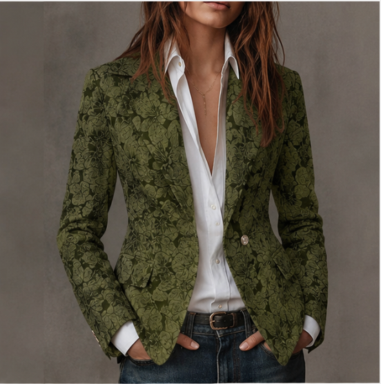 Vega | Blazer ajustado de jacquard de cachemir