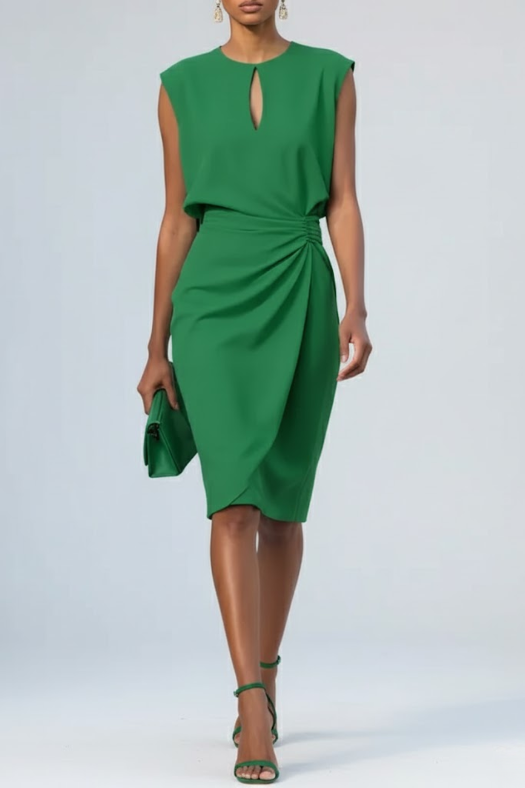 Lucia | Vestido midi drapeado