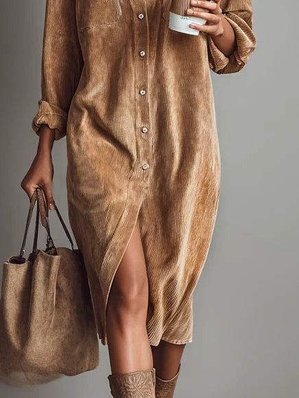 Isabel | Vestido midi de pana