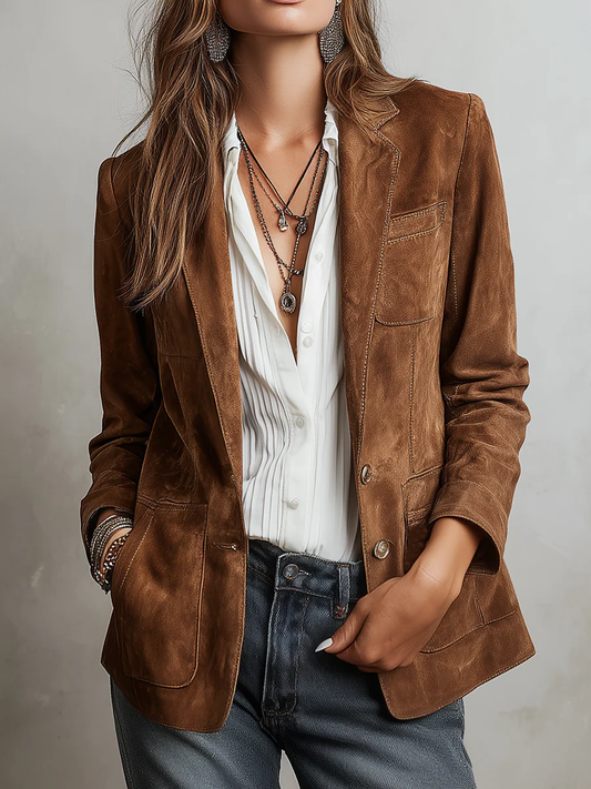 Olivia | Blazer marrón vintage
