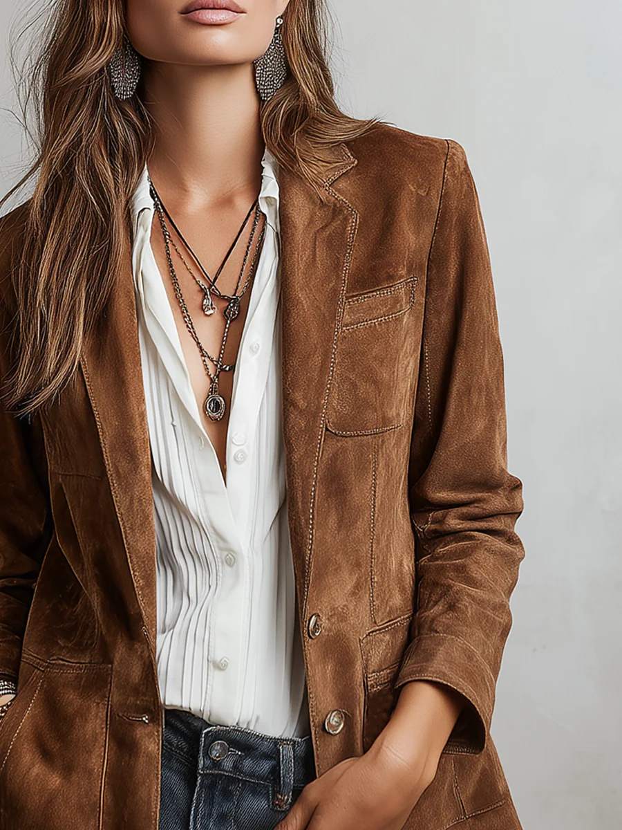 Olivia | Blazer marrón vintage