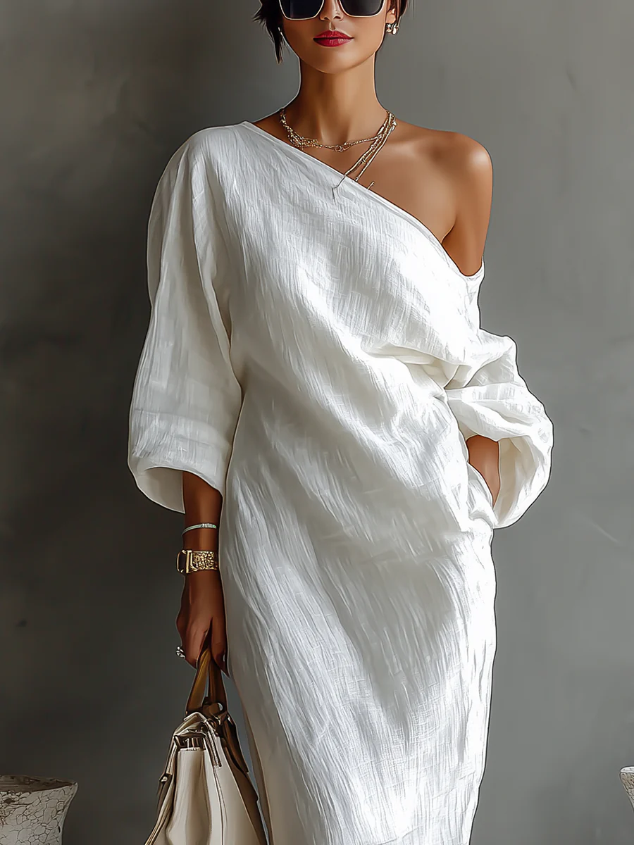 Helena | Elegante vestido largo asimétrico
