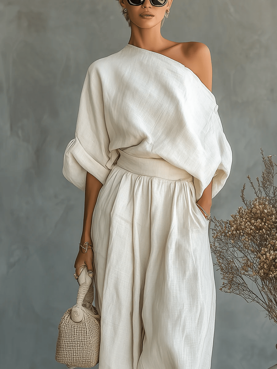 Marta | Conjunto de 2 piezas con escote Bardot