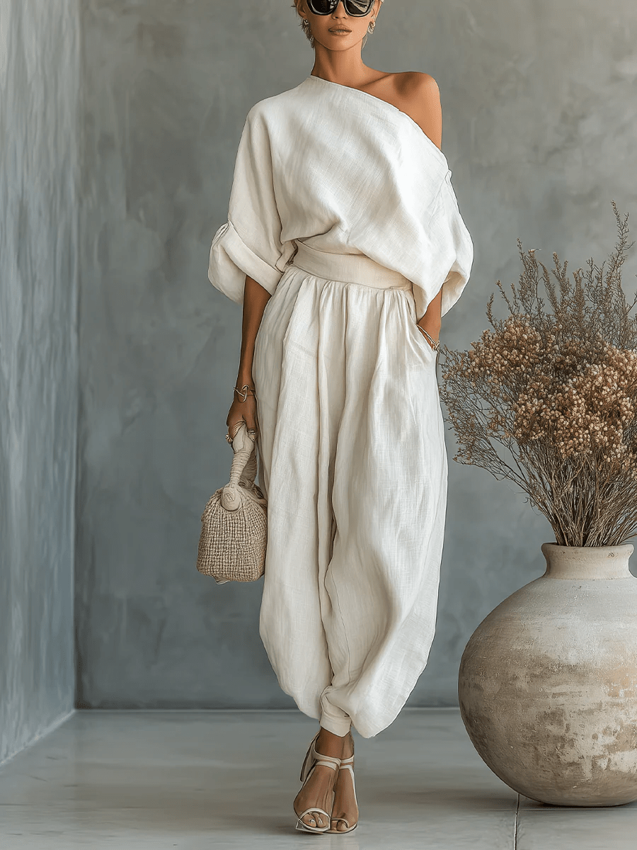 Marta | Conjunto de 2 piezas con escote Bardot